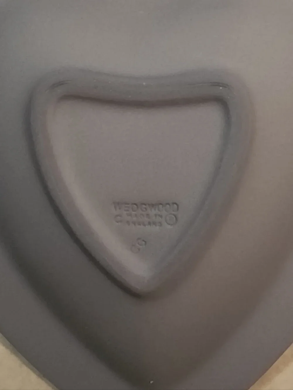 WEDGEWOOD BLUE HEART SHAPE DANCING ANGEL DISH ORIGINAL BOX